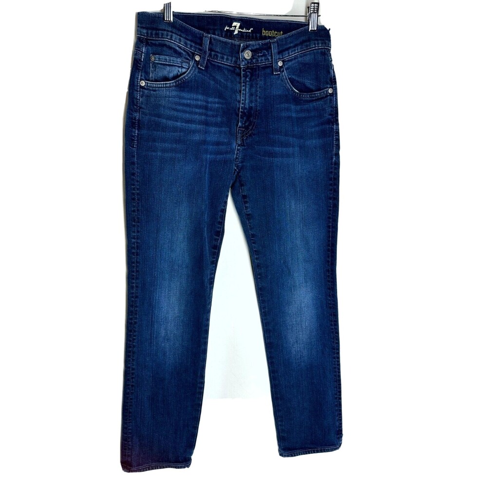 7 For All Mankind Womens Jeans Bootcut Skinny Stretch Dark Wash Size 29